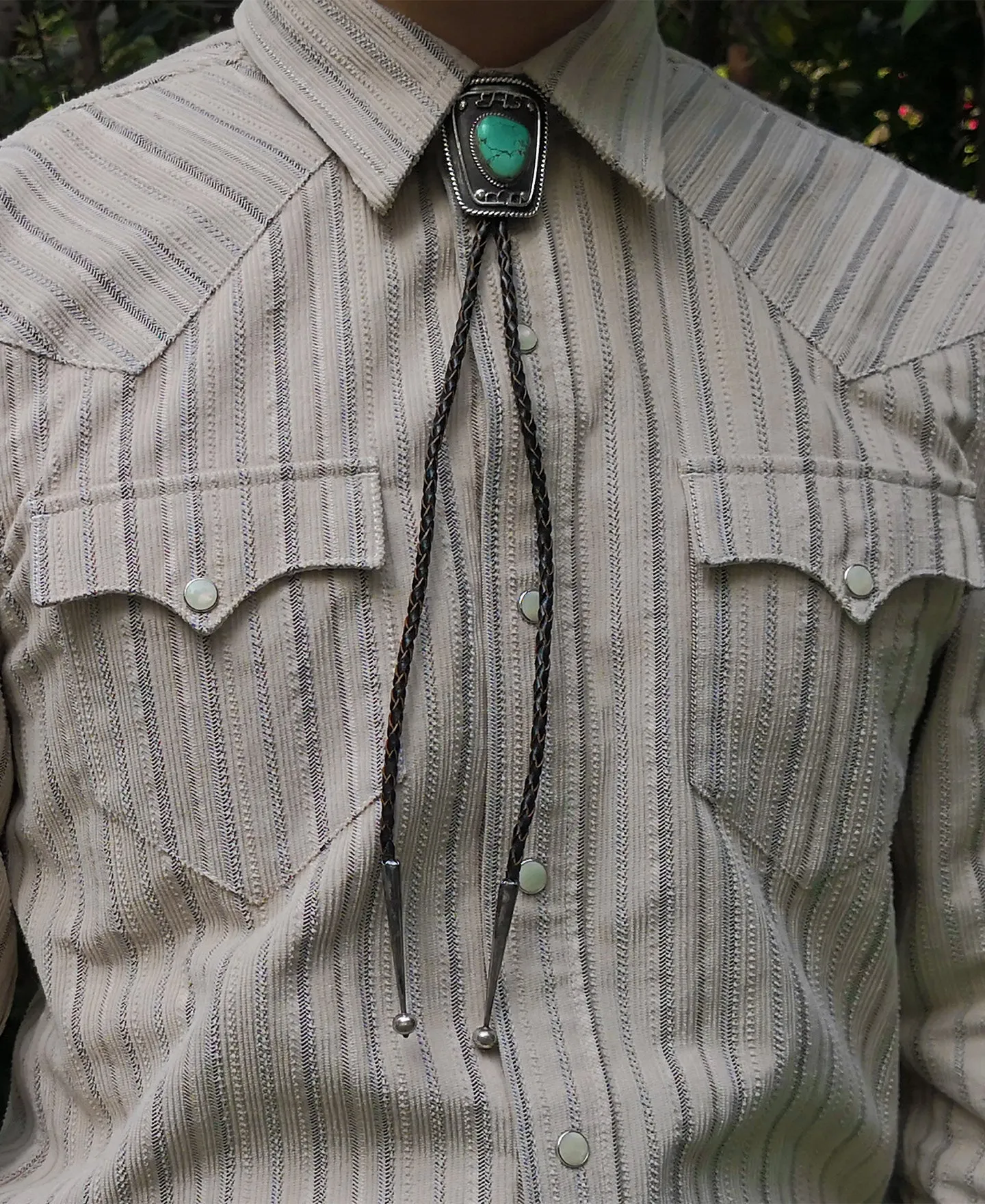 1950s 8 oz Striped Corduroy Western Shirt