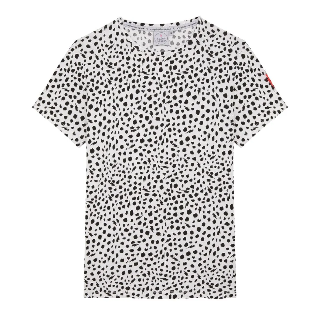 Adult T-shirt  -  White Cheetah and Lightning Bolt print