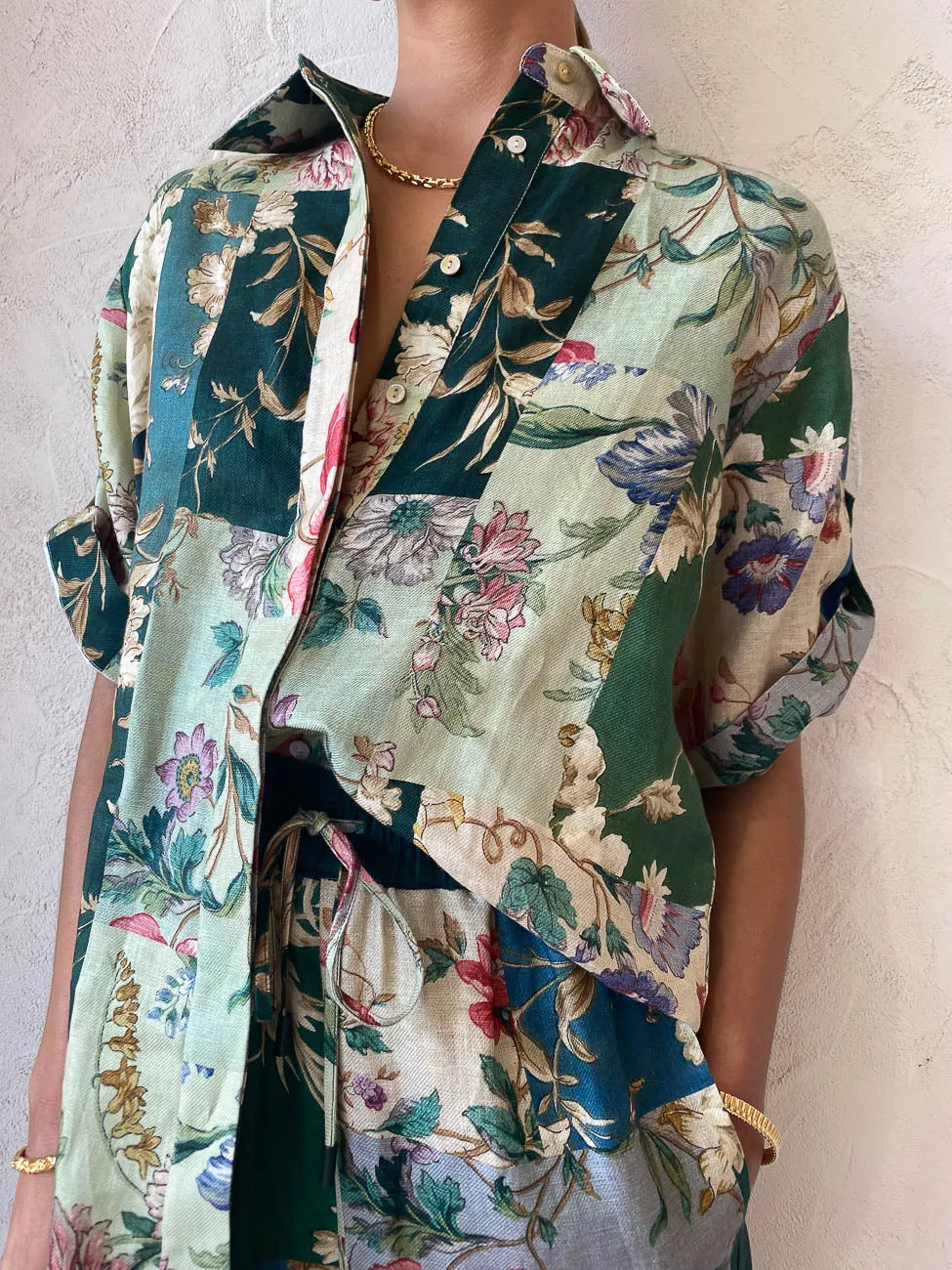 Alemais Loretta Shirt in Sage Floral