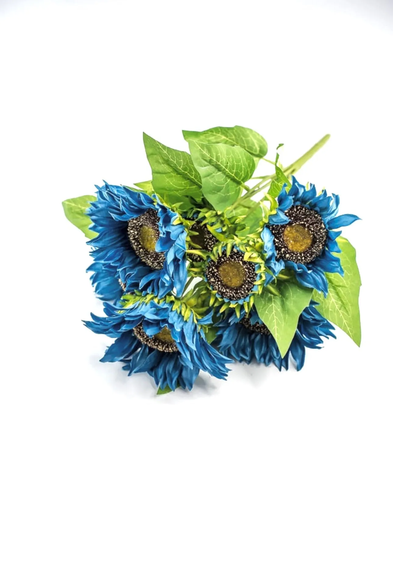 Artificial Sunflower flower bush - blue