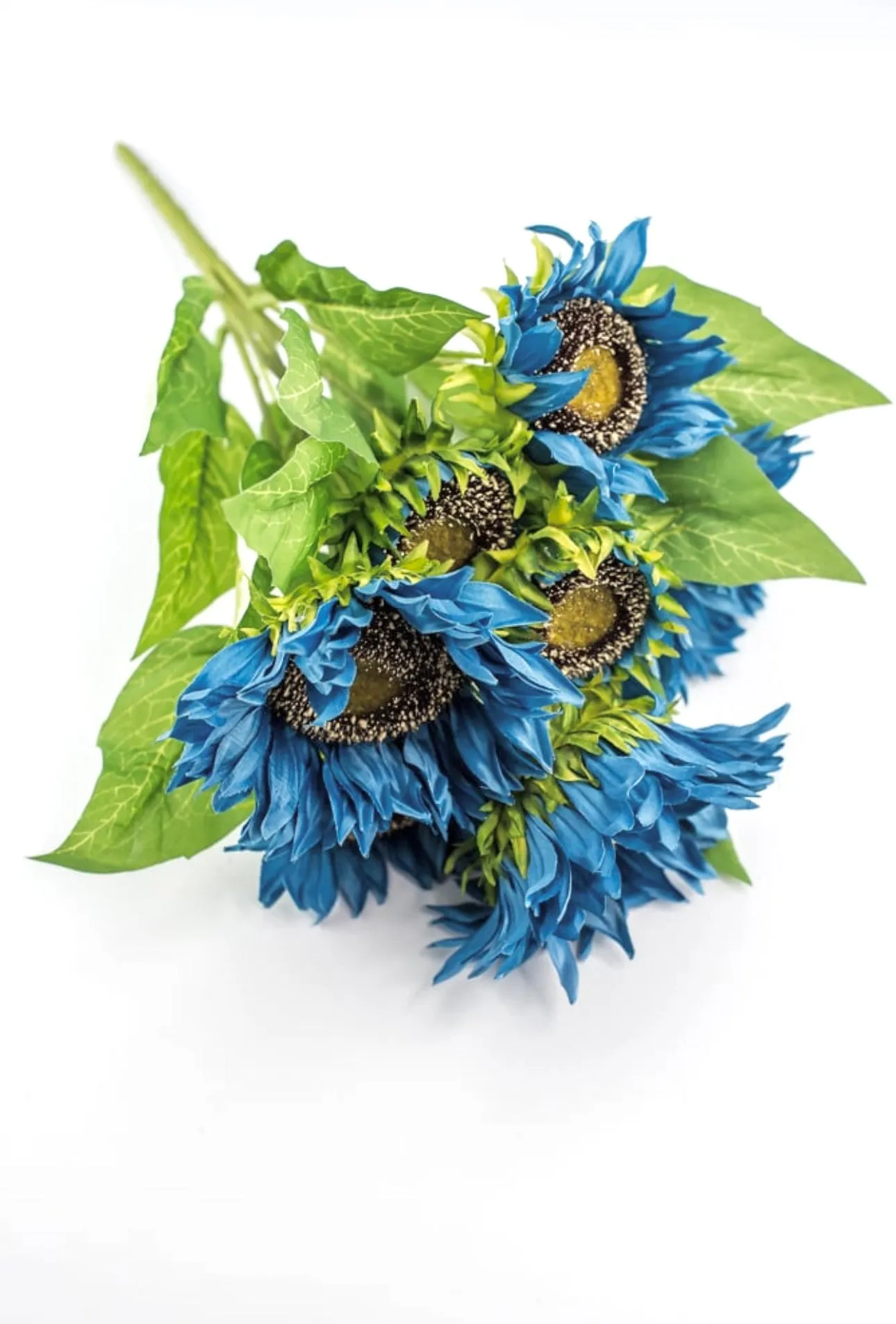 Artificial Sunflower flower bush - blue