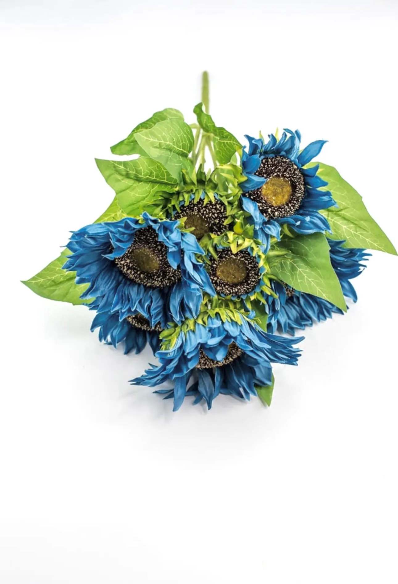 Artificial Sunflower flower bush - blue