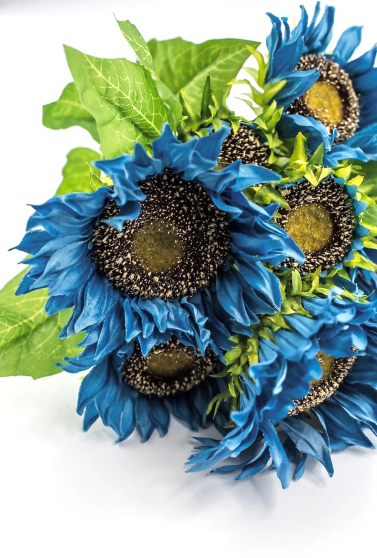 Artificial Sunflower flower bush - blue