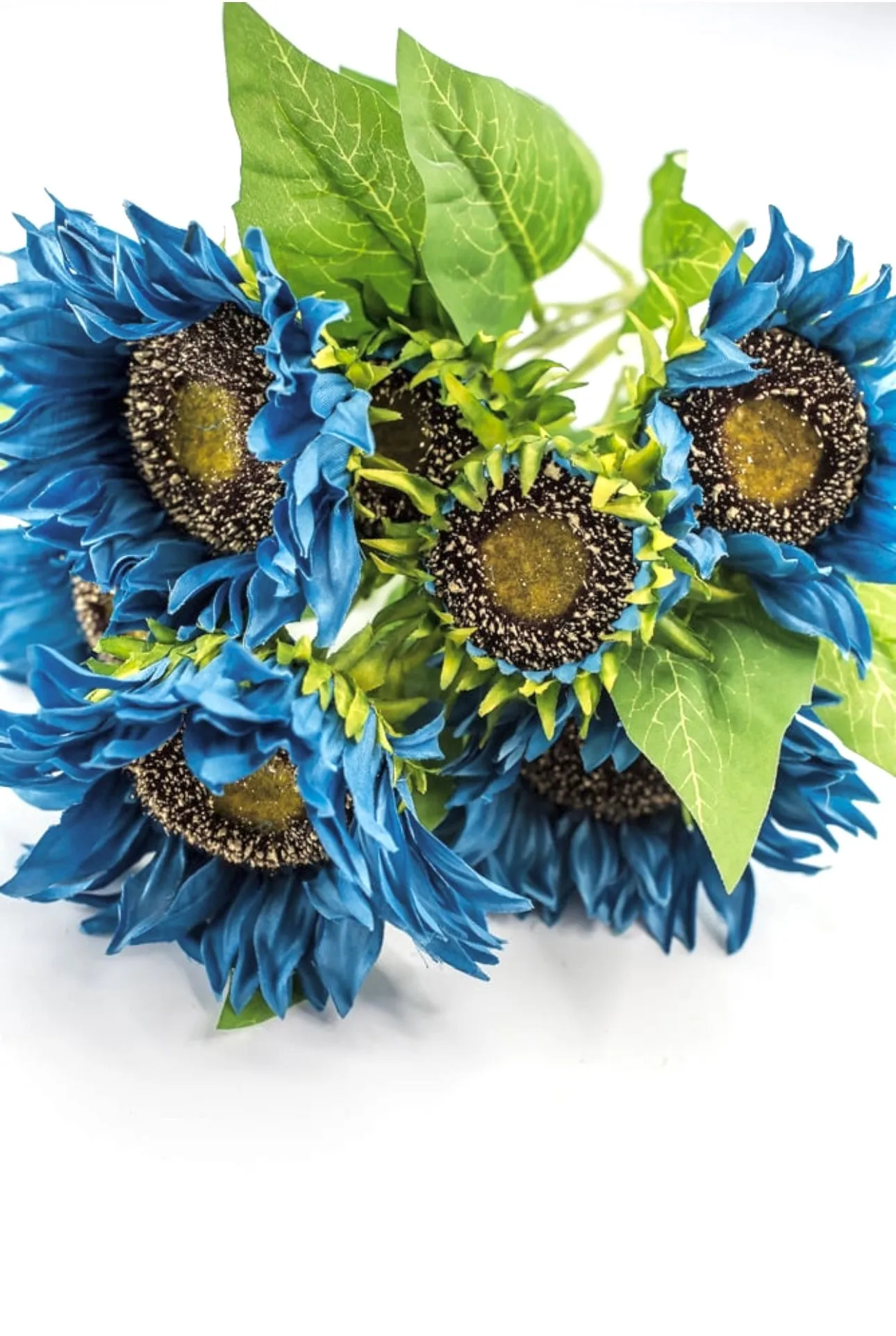 Artificial Sunflower flower bush - blue