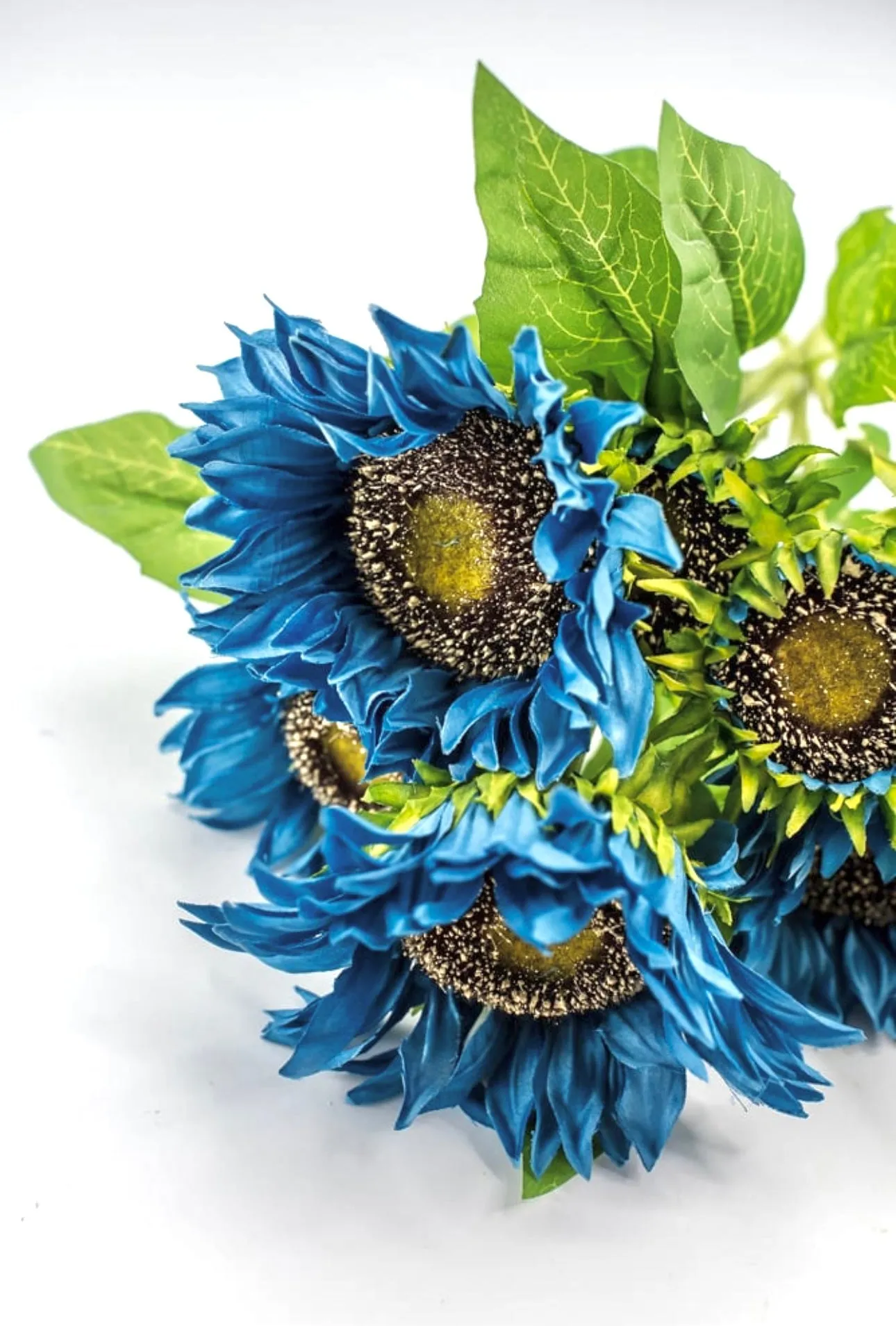 Artificial Sunflower flower bush - blue