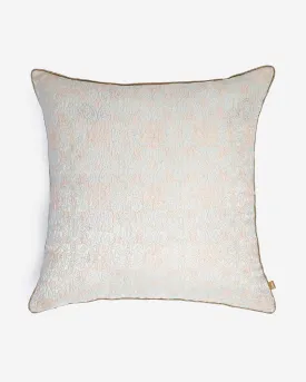 Azulejos Satin Brocade Silk Cotton Cushion Cover