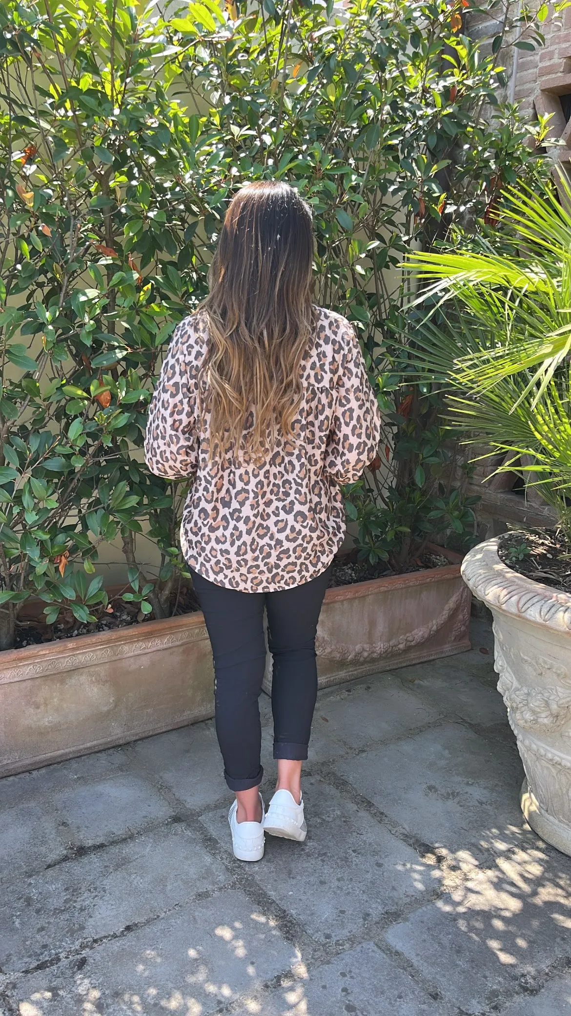 Bailey Leopard Gold Trim Top