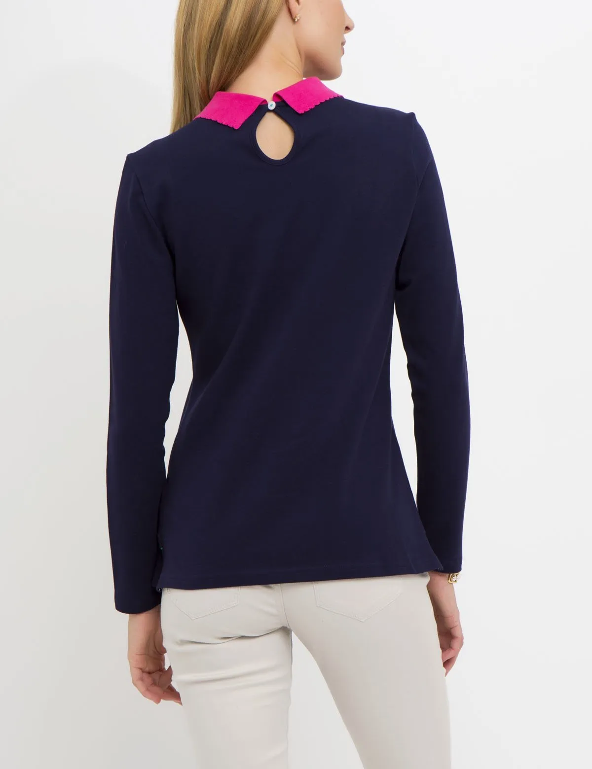 BIRDEYE PETER PAN COLLAR LONG SLEEVE TOP