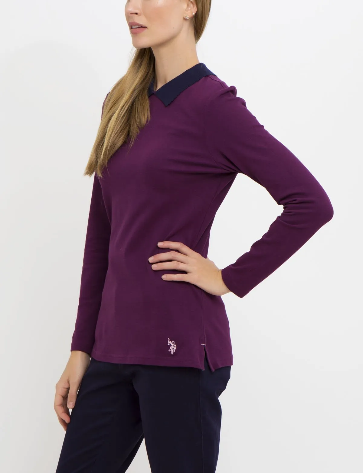 BIRDEYE PETER PAN COLLAR LONG SLEEVE TOP