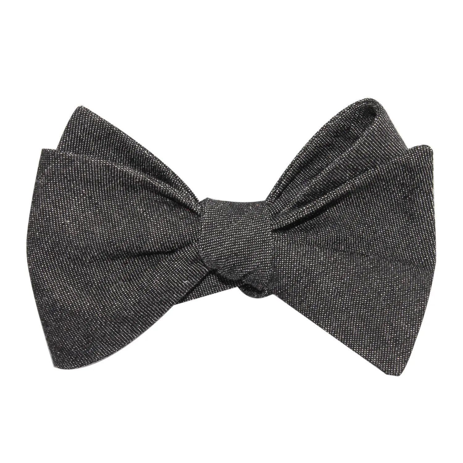 Black Denim Jeans Cotton Self Tie Bow Tie