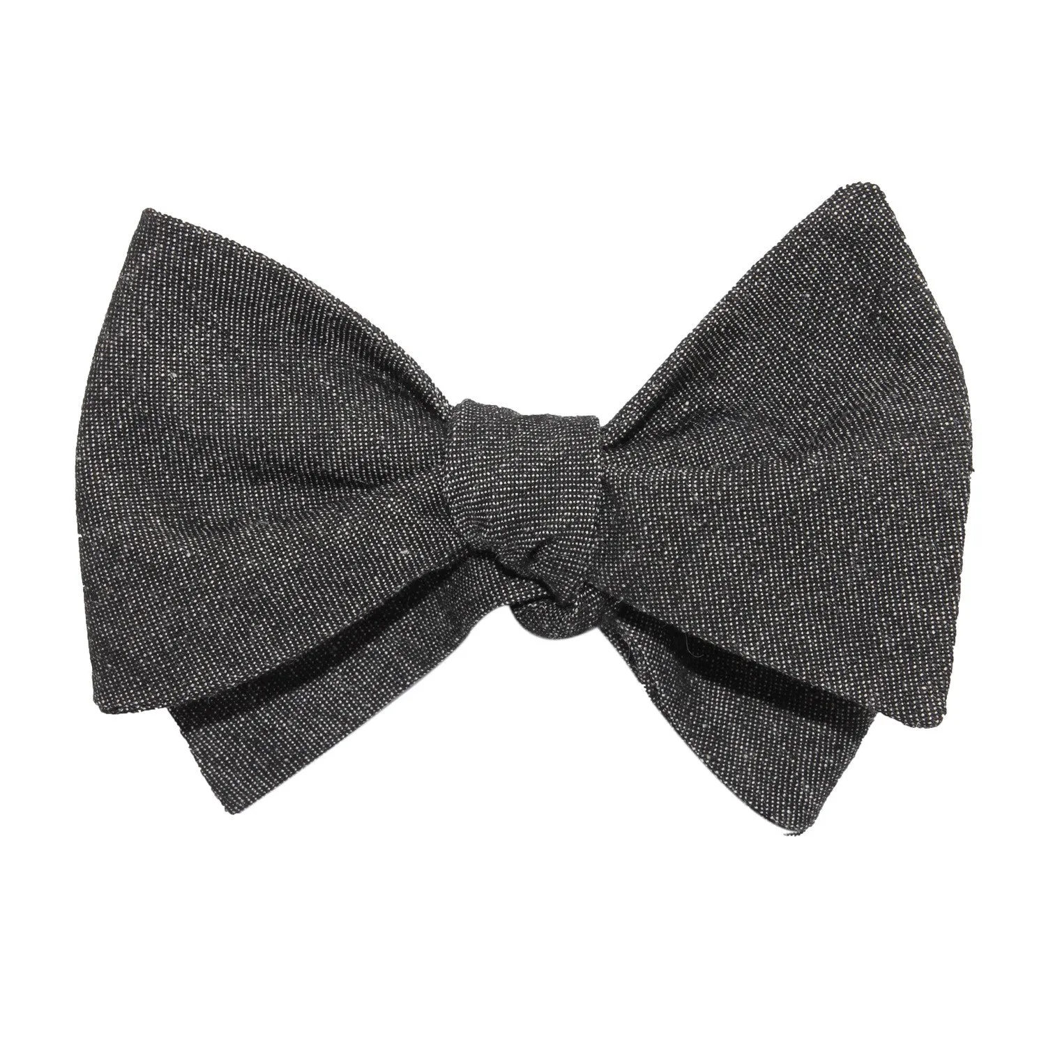 Black Denim Jeans Cotton Self Tie Bow Tie