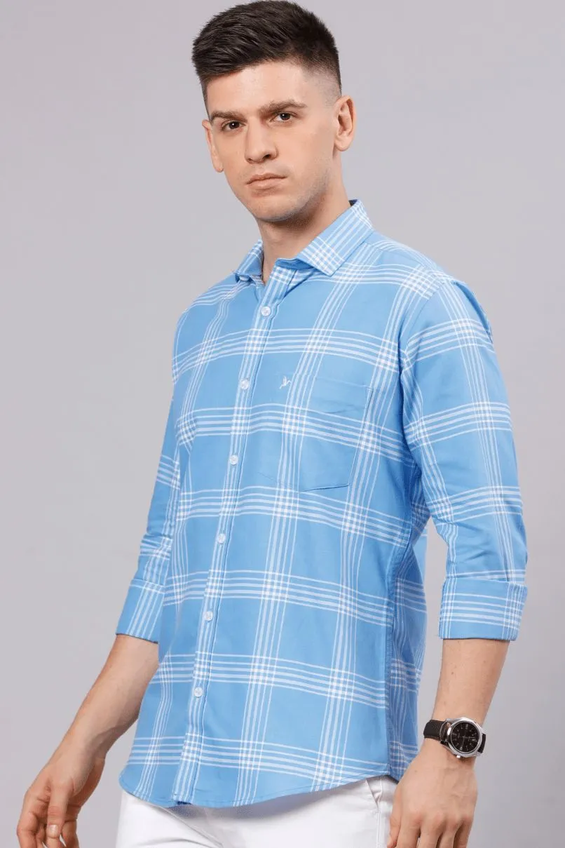 Blue Multi Line Checks - Full-Stain Proof