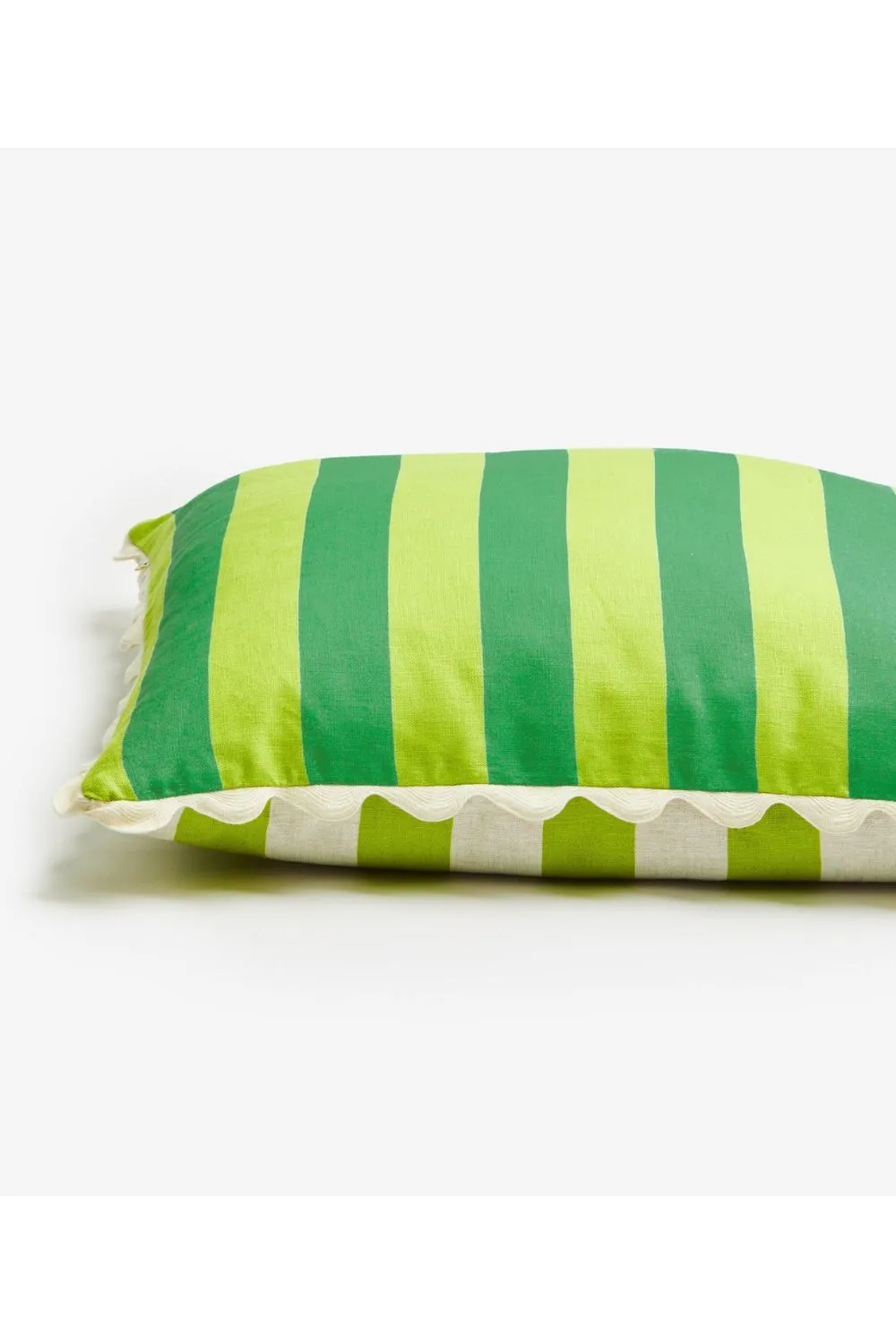 Bonnie & Neil Bold Stripe Citron Jade 60cm Cushion