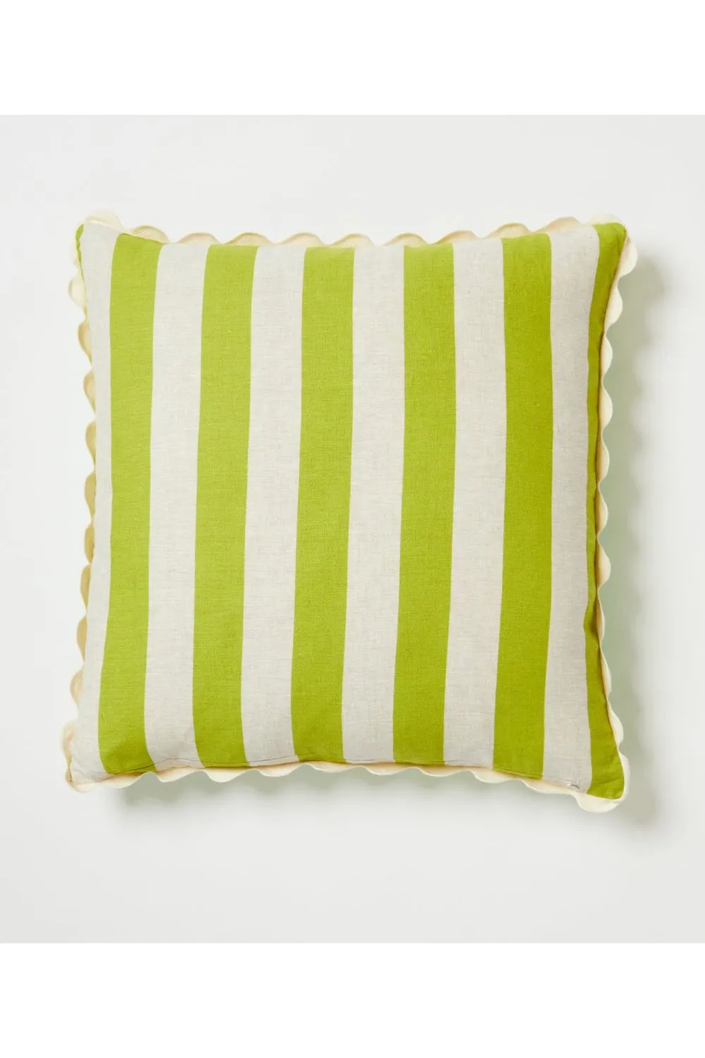 Bonnie & Neil Bold Stripe Citron Jade 60cm Cushion