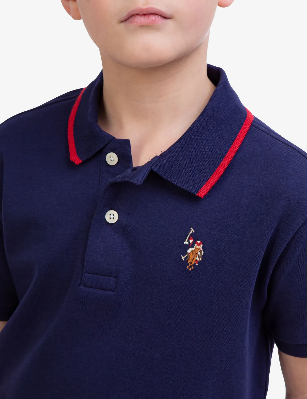 BOYS SOLID INTERLOCK POLO SHIRT