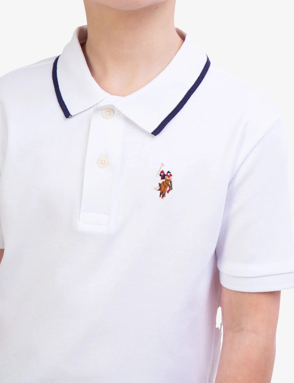 BOYS SOLID INTERLOCK POLO SHIRT