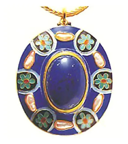 Burgundian Lapis Pendant