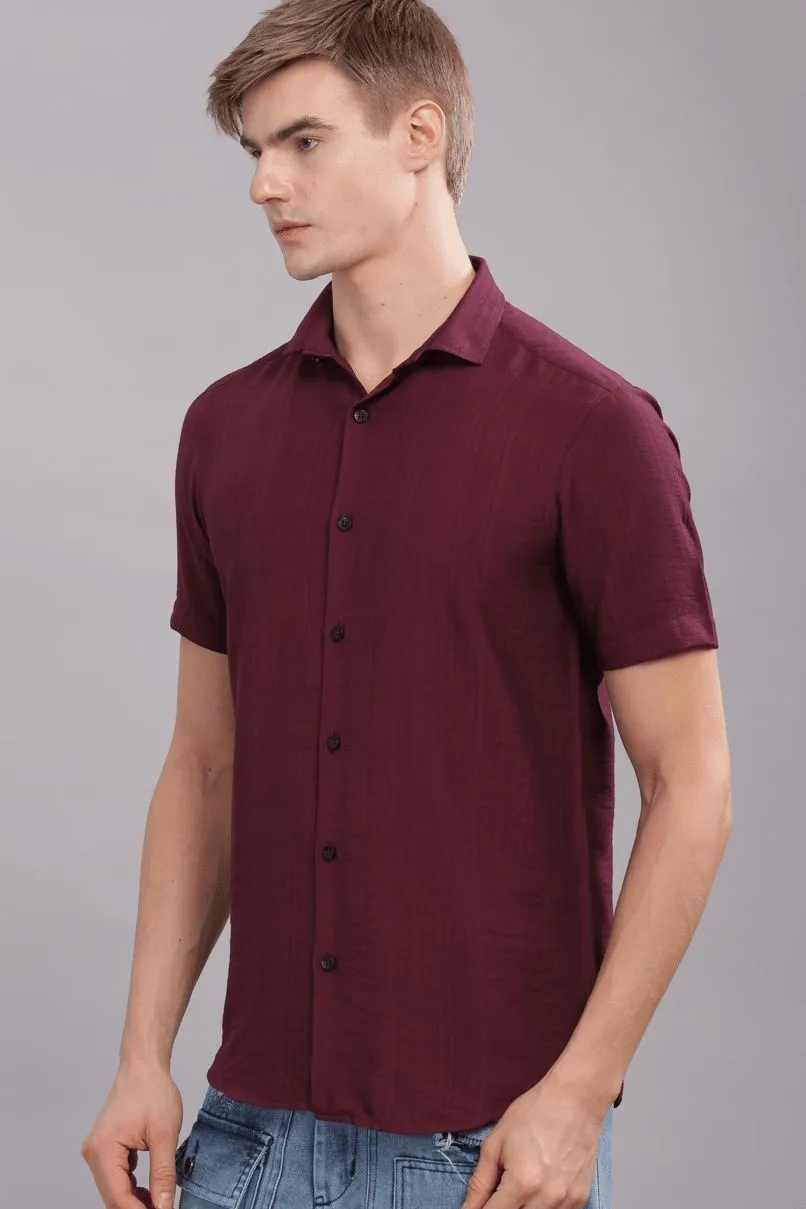 Dark Wine - Half Sleeve - Airlite Shirt