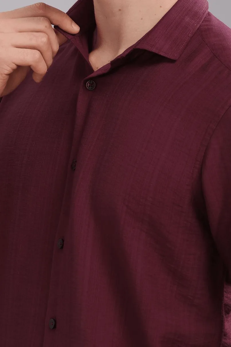 Dark Wine - Half Sleeve - Airlite Shirt