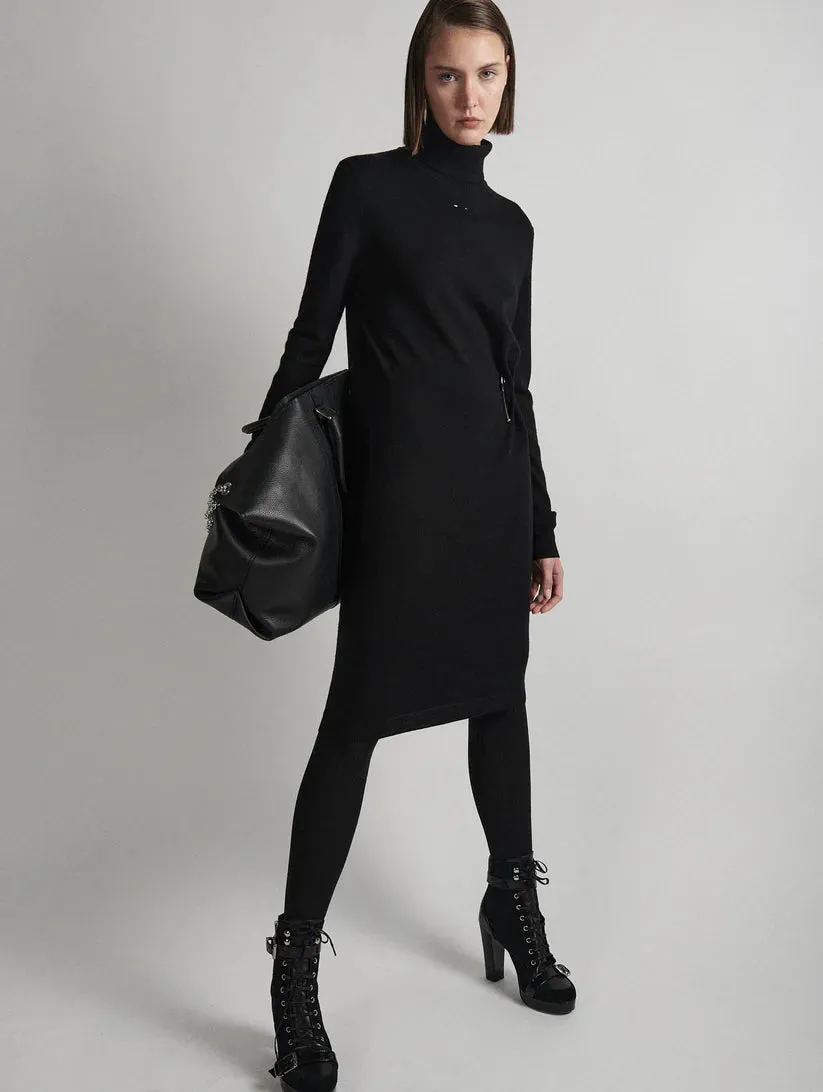 E4209MXH Merino knit turtleneck dress