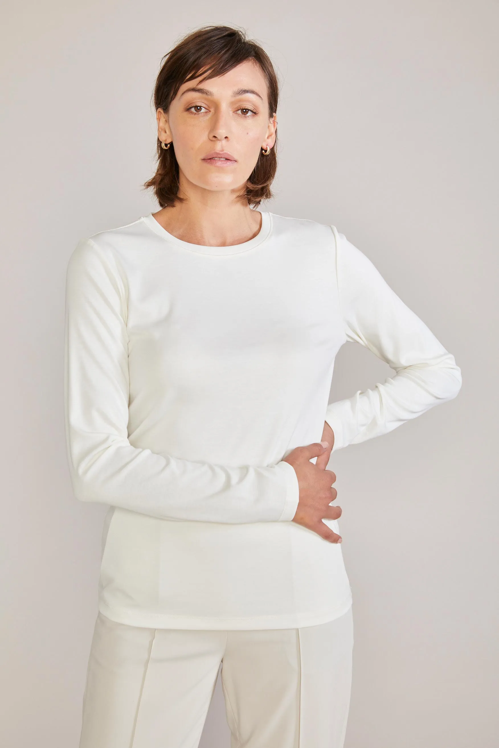 Essential Long Sleeve T-Shirt - Cream