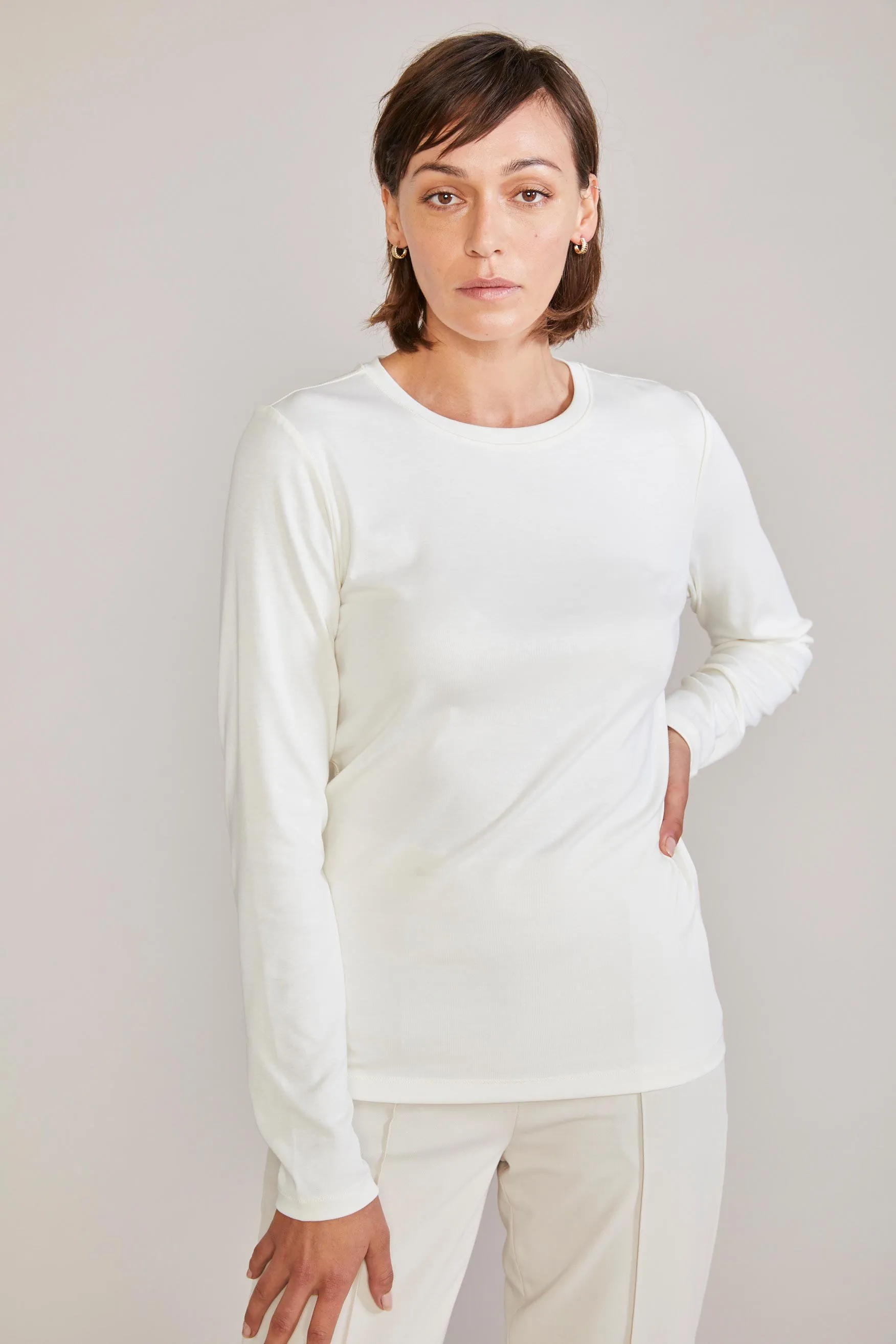 Essential Long Sleeve T-Shirt - Cream