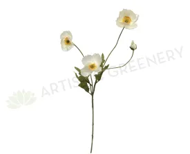 F0111 Poppy Spray 60cm White