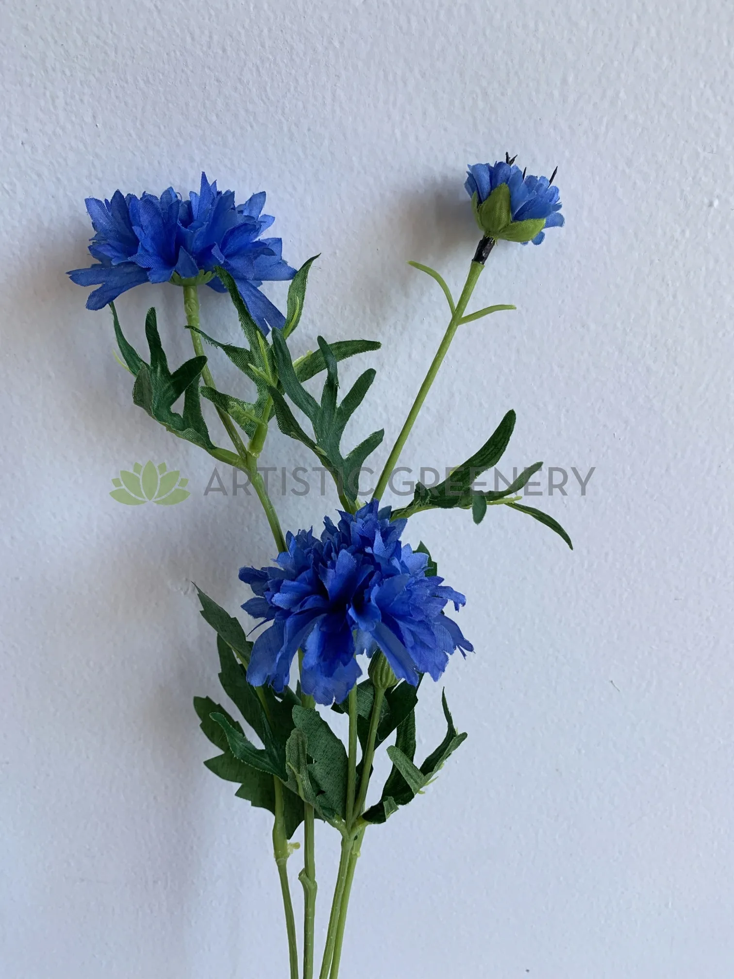 F0153 Corn Flower Spray 71cm Blue