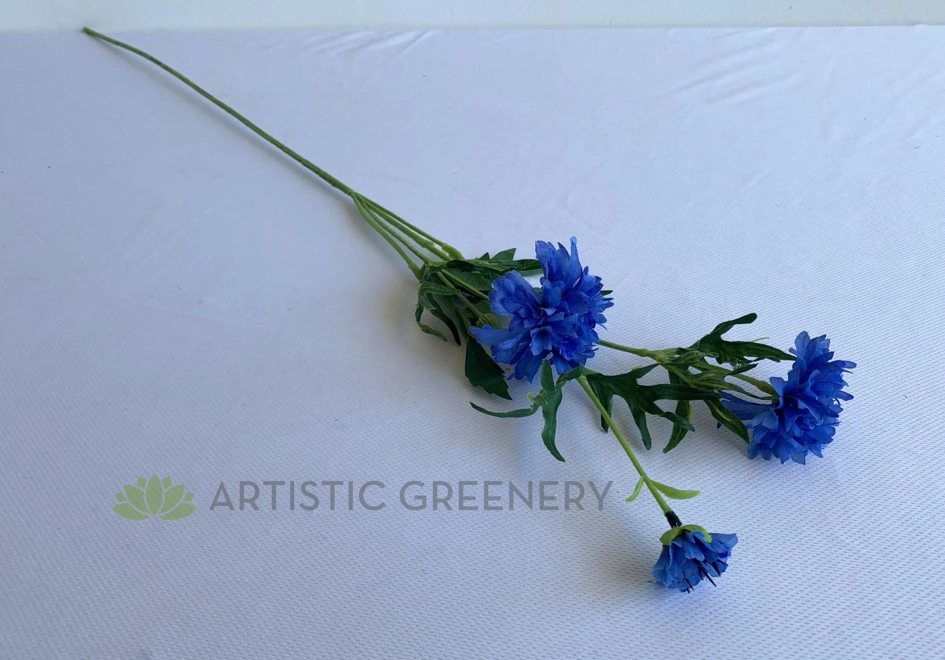 F0153 Corn Flower Spray 71cm Blue