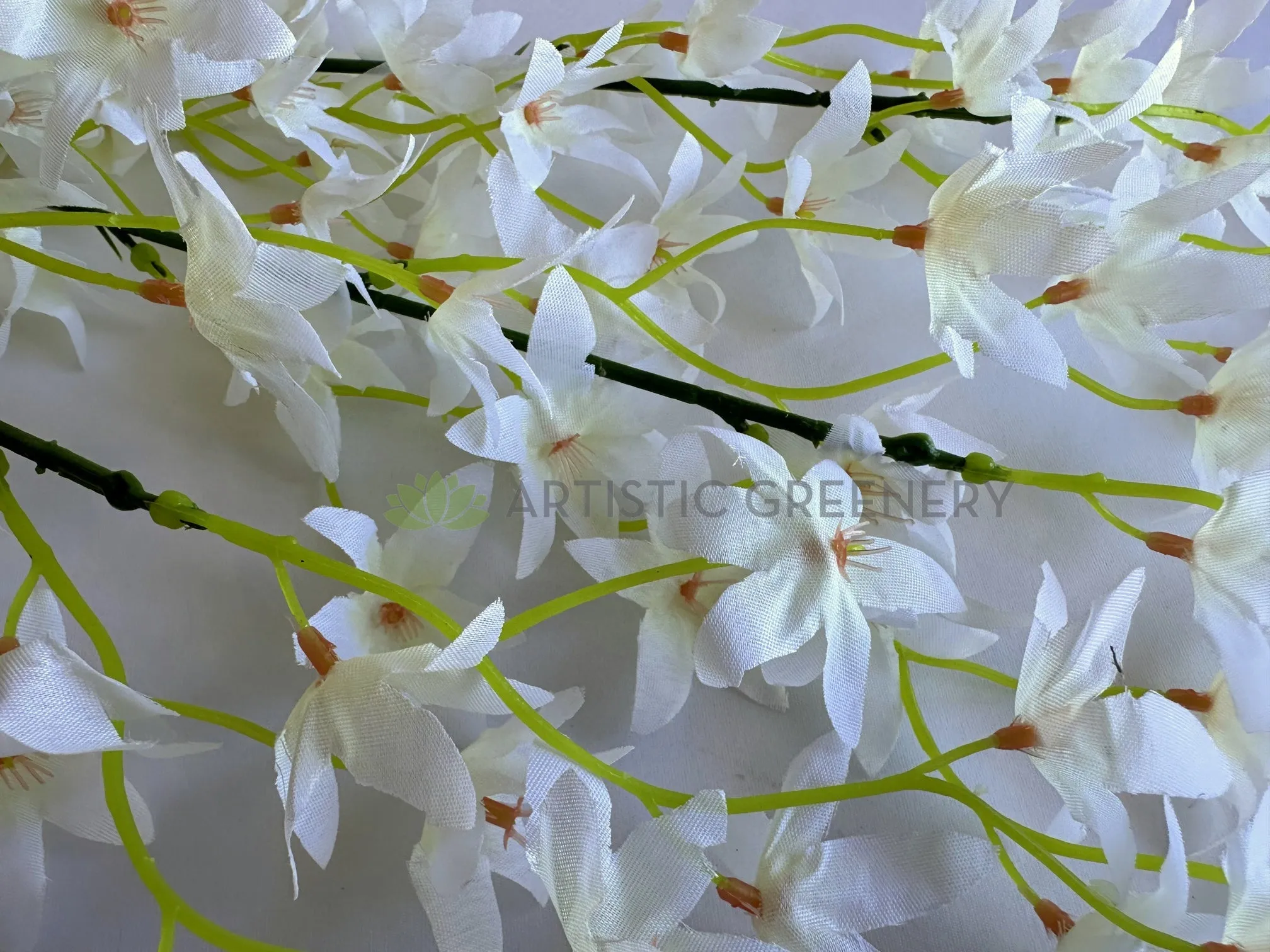 F0319-S90 Spring Flower Spray 116cm WHITE (SPECIAL)