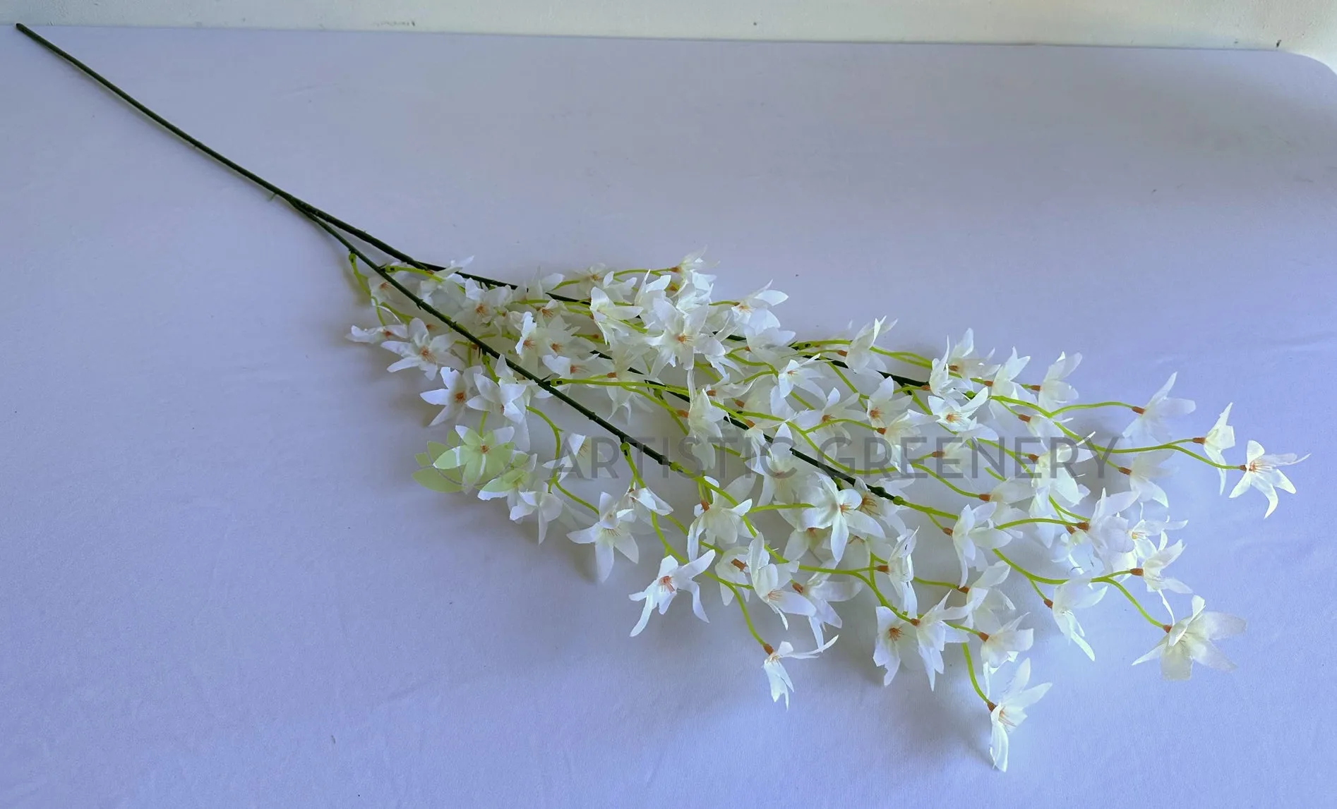 F0319-S90 Spring Flower Spray 116cm WHITE (SPECIAL)