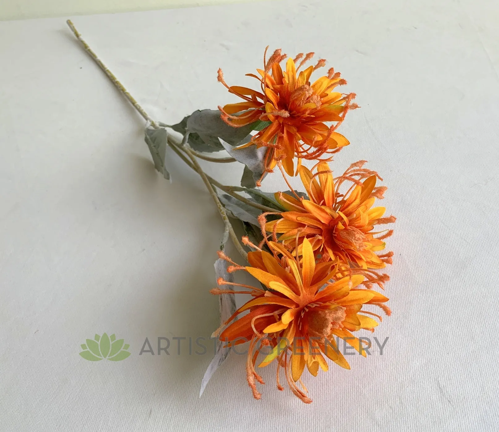 F0340 French Chrysanthemum Spray 65cm Orange