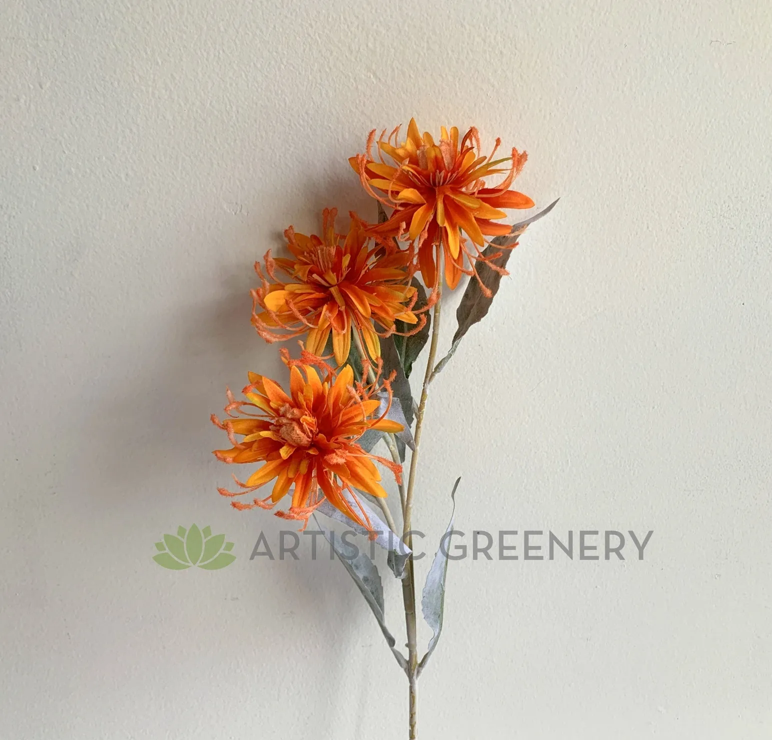 F0340 French Chrysanthemum Spray 65cm Orange