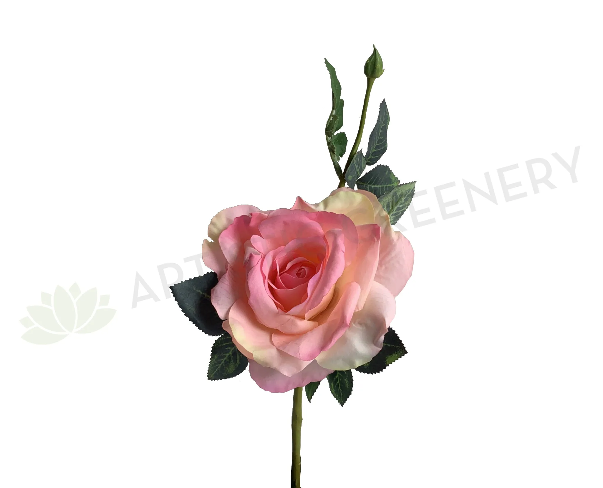 F0354 Pink Open Rose 40cm