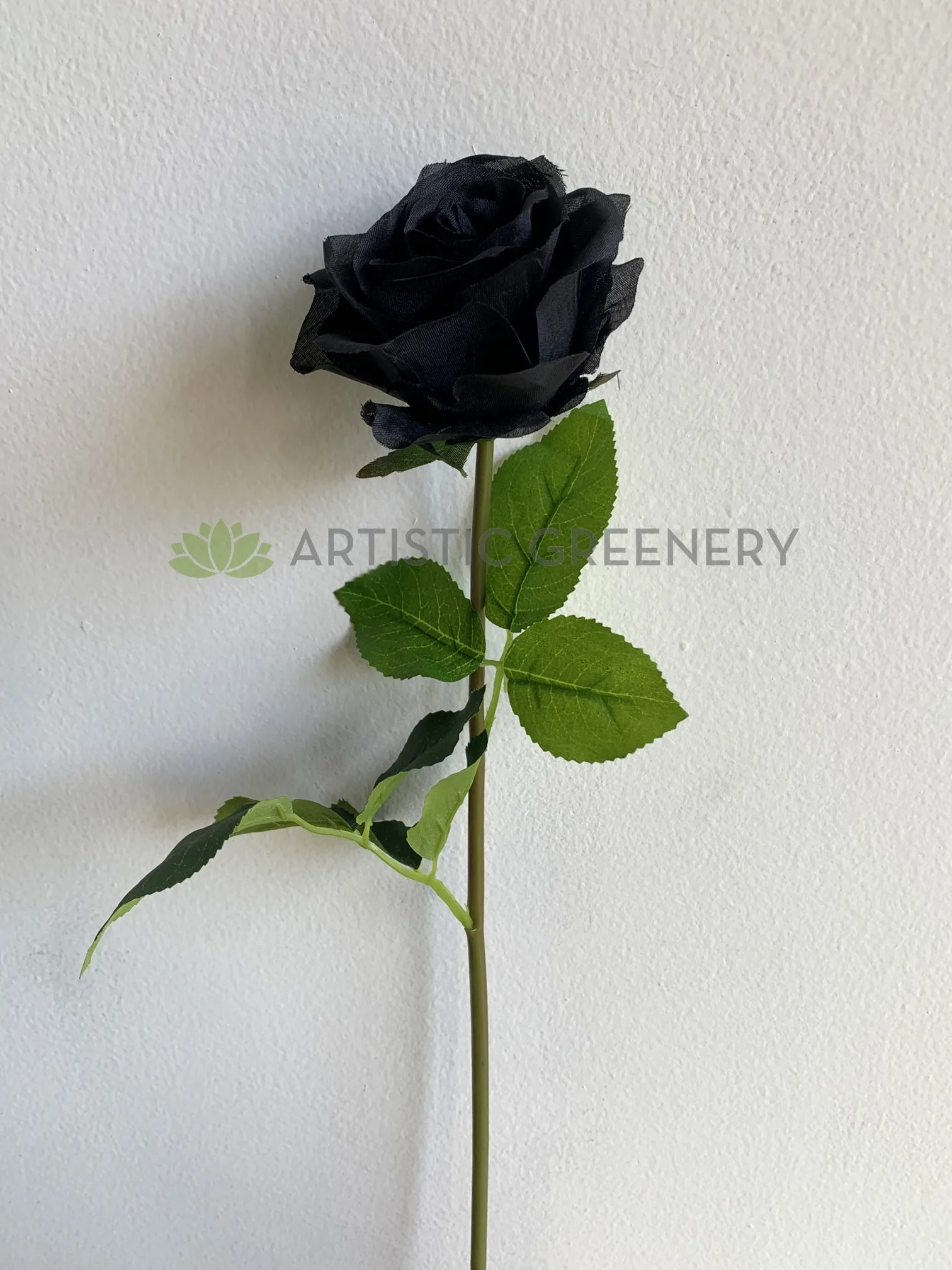 F0370 Black Rose Stem 45cm