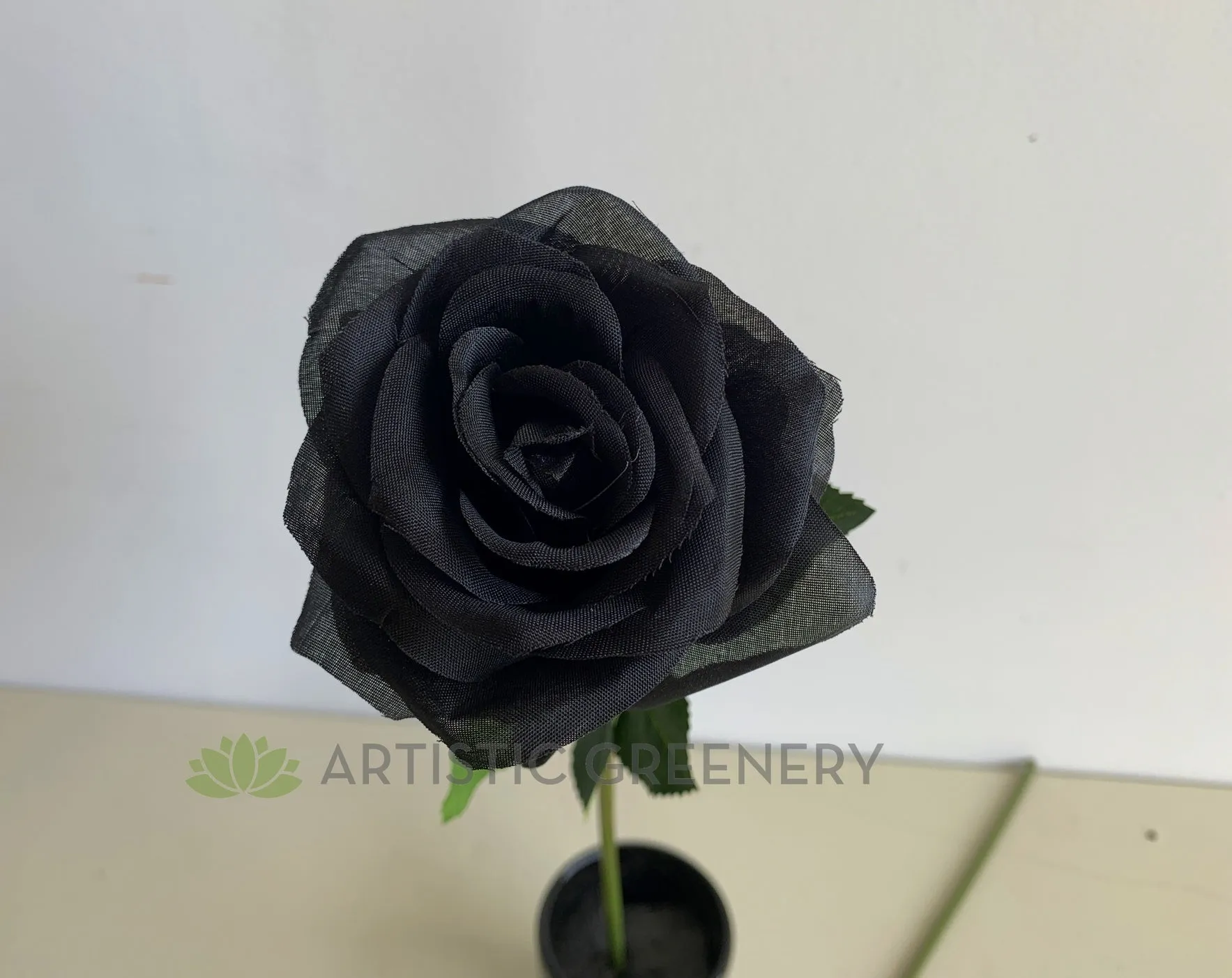 F0370 Black Rose Stem 45cm