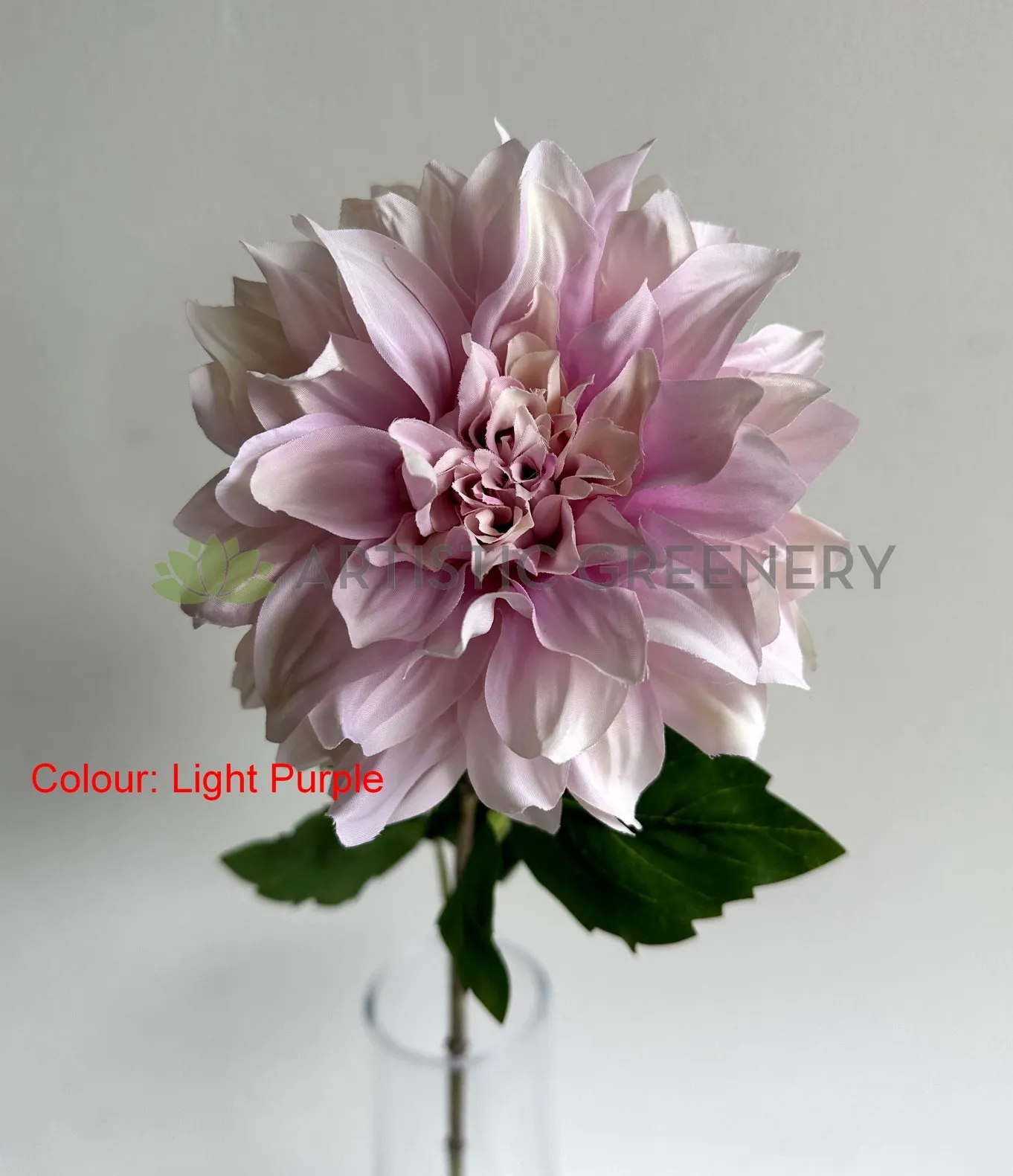 F0387 Dahlia Single Stem 64cm Light Pink / White / Light Purple