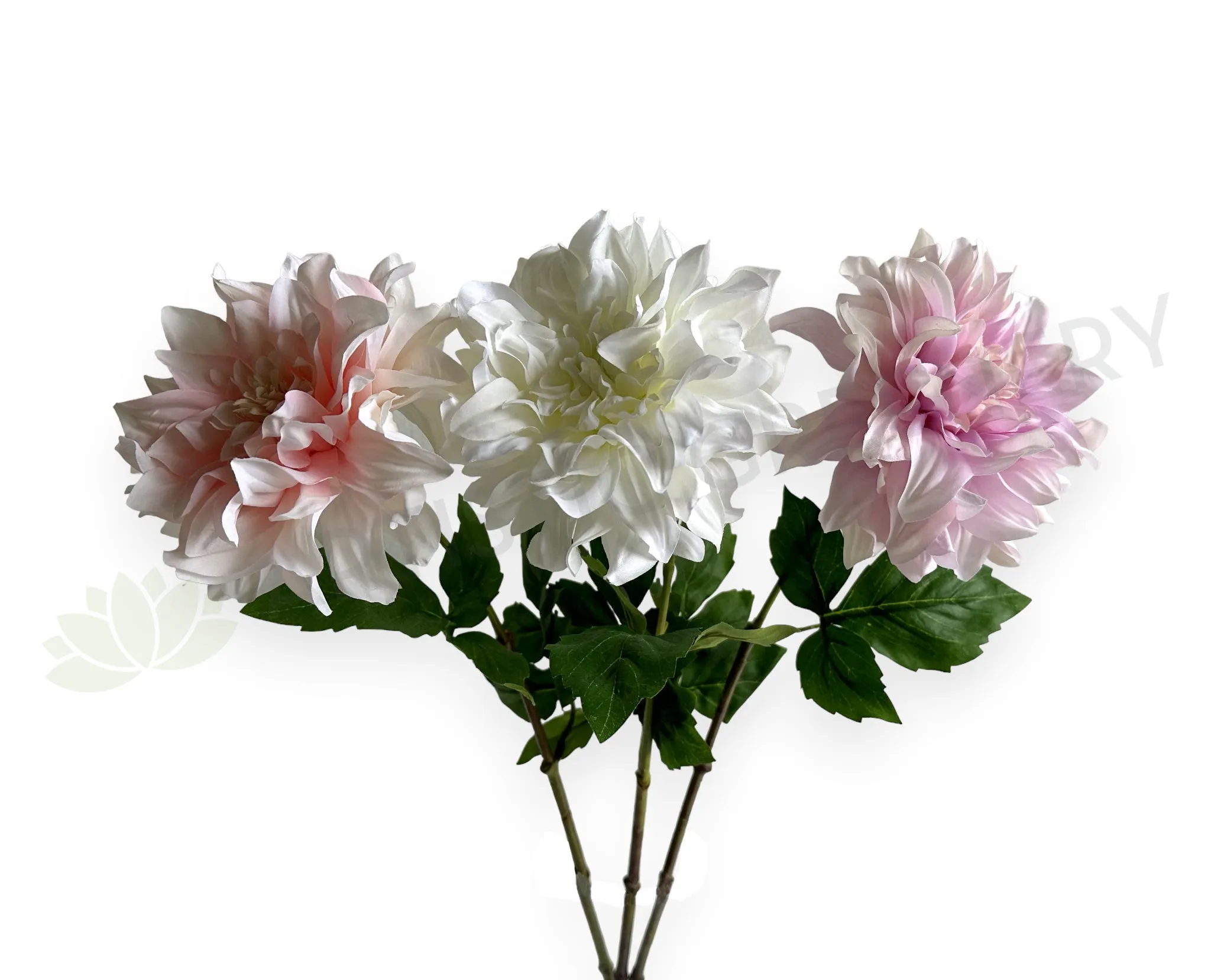 F0387 Dahlia Single Stem 64cm Light Pink / White / Light Purple