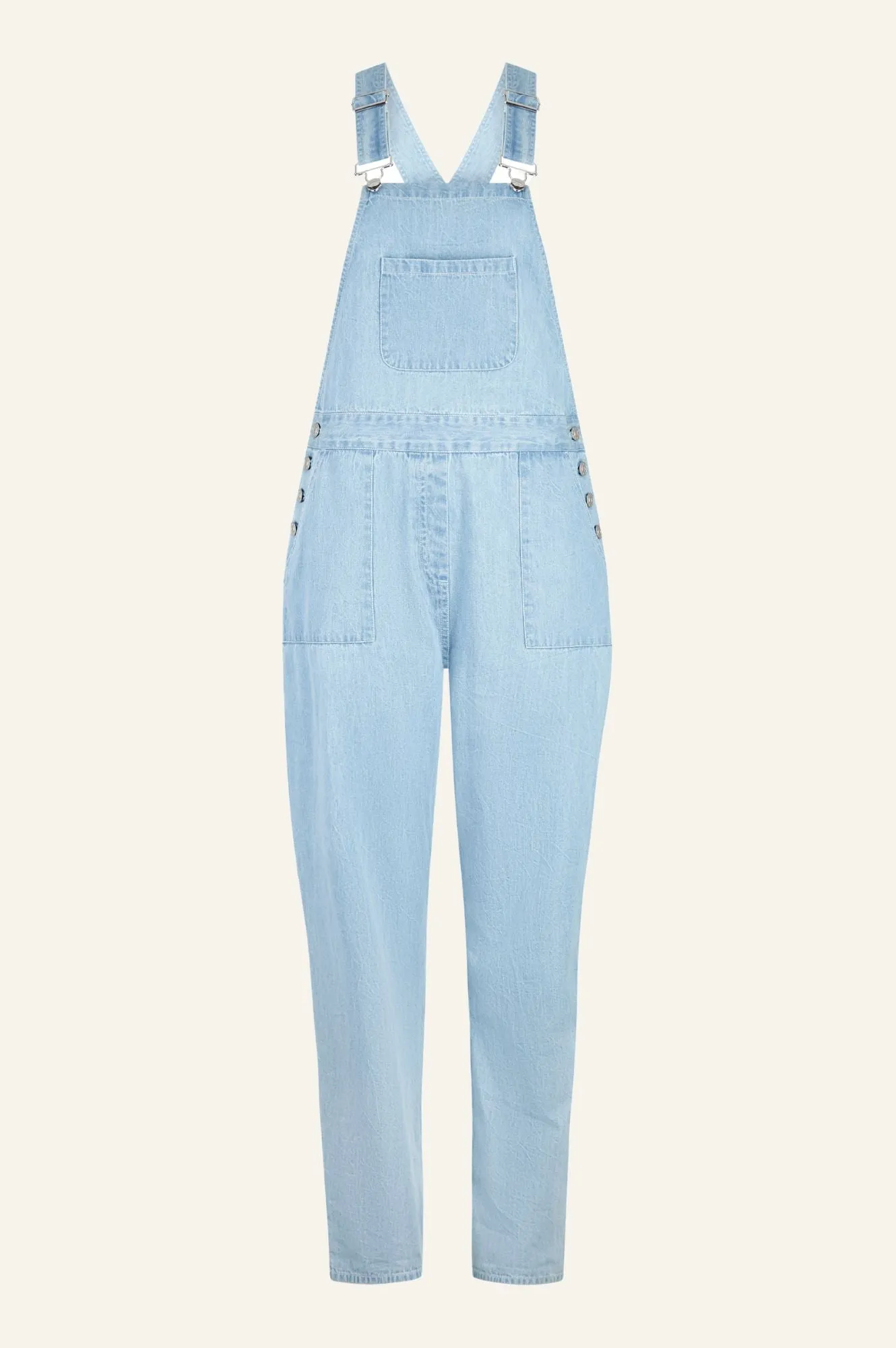 Gayle Dungarees | Light Denim Wash