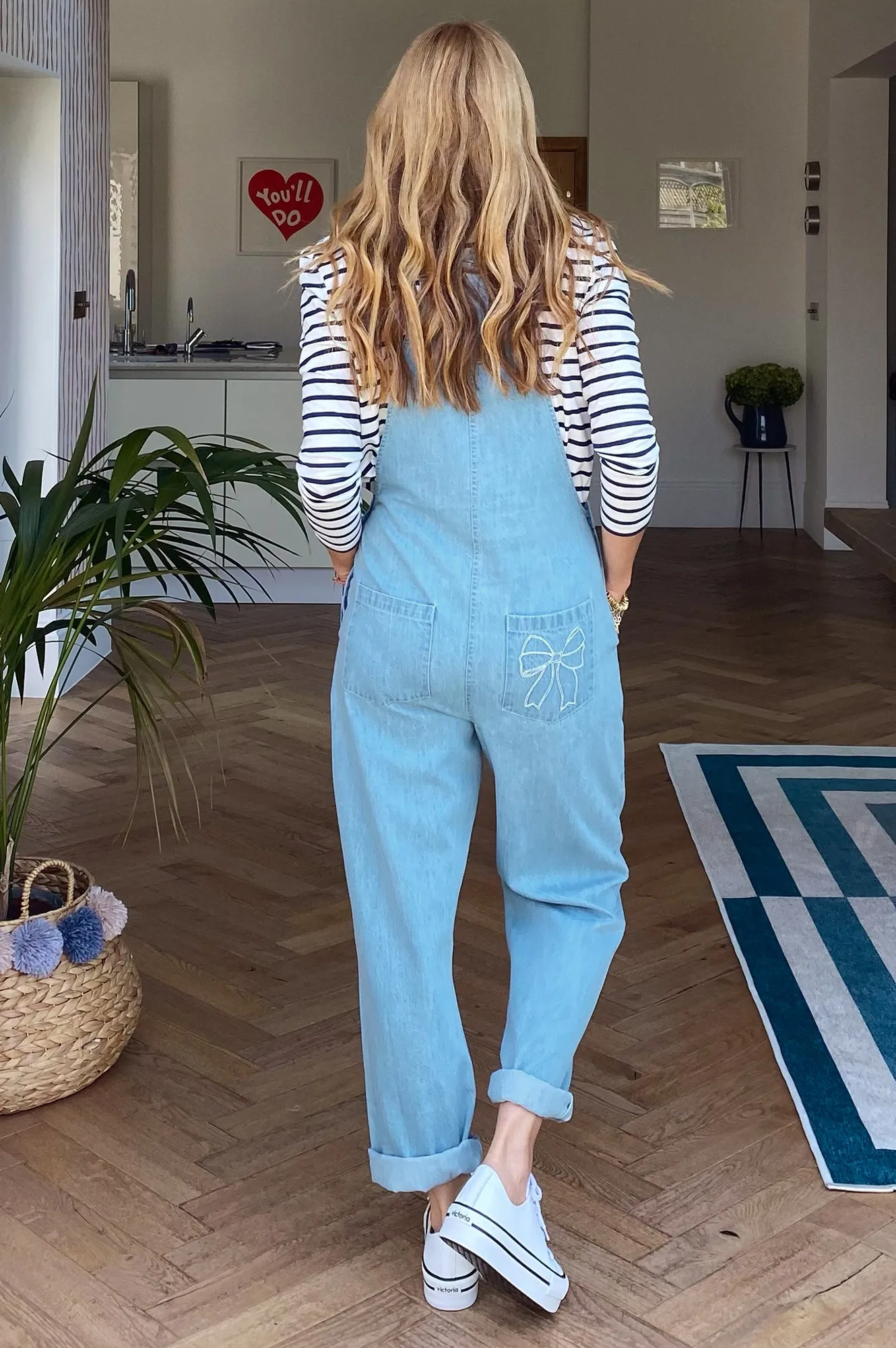 Gayle Dungarees | Light Denim Wash