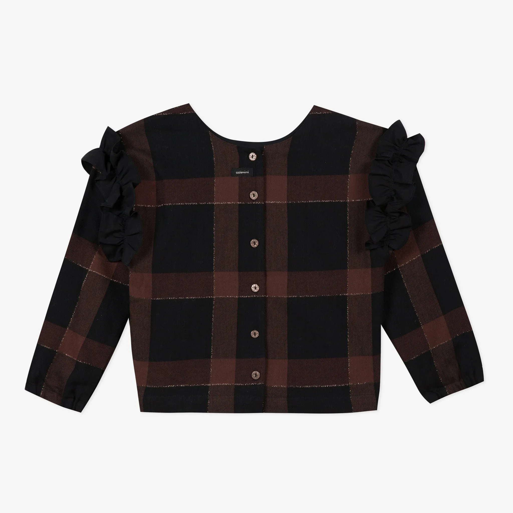 Girls' checked blouse