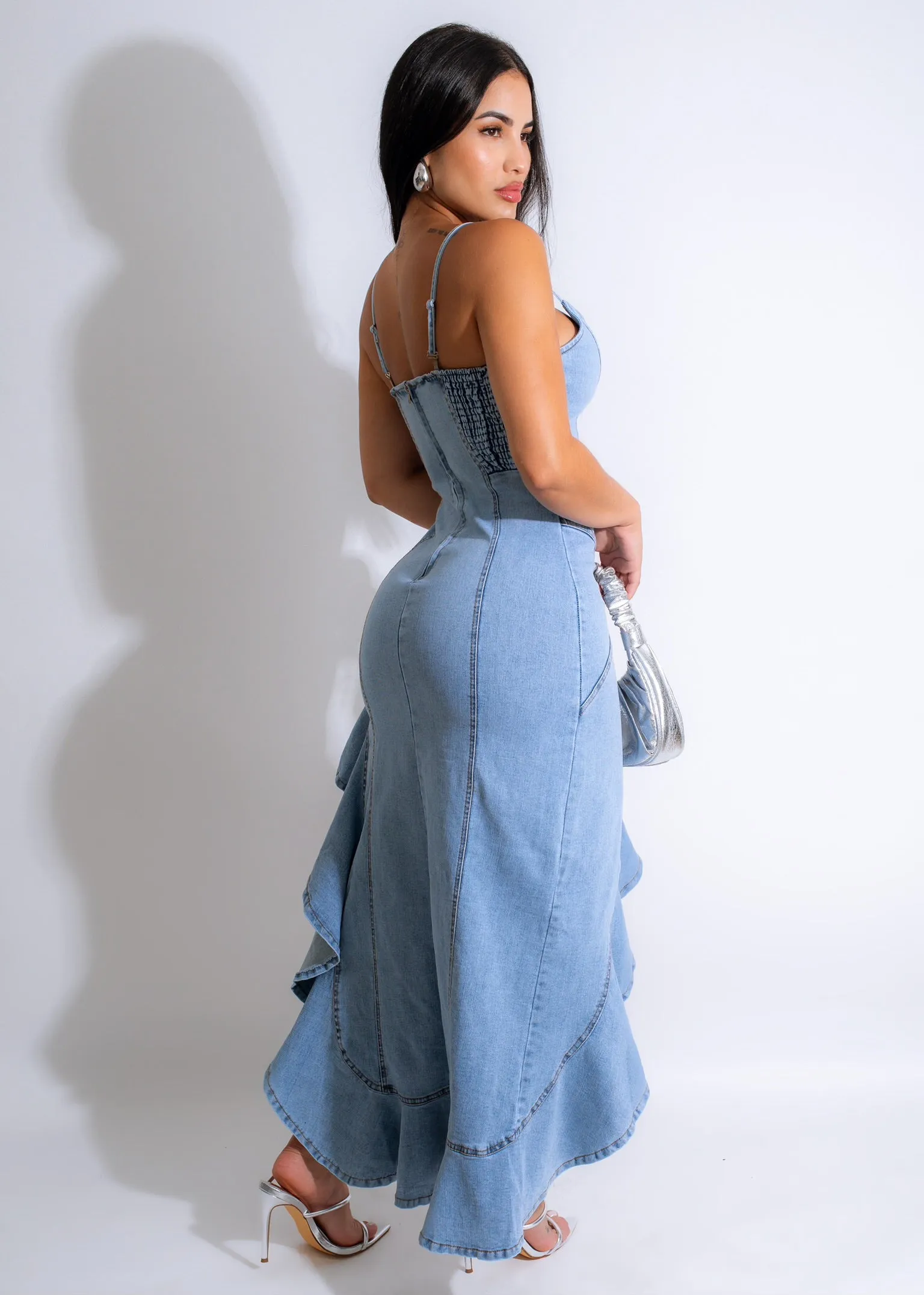 Glow Era Maxi Dress Light Denim