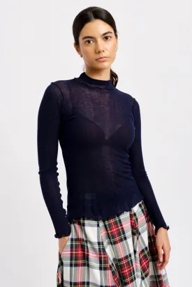 Jane Longsleeve Turtleneck Navy Blue