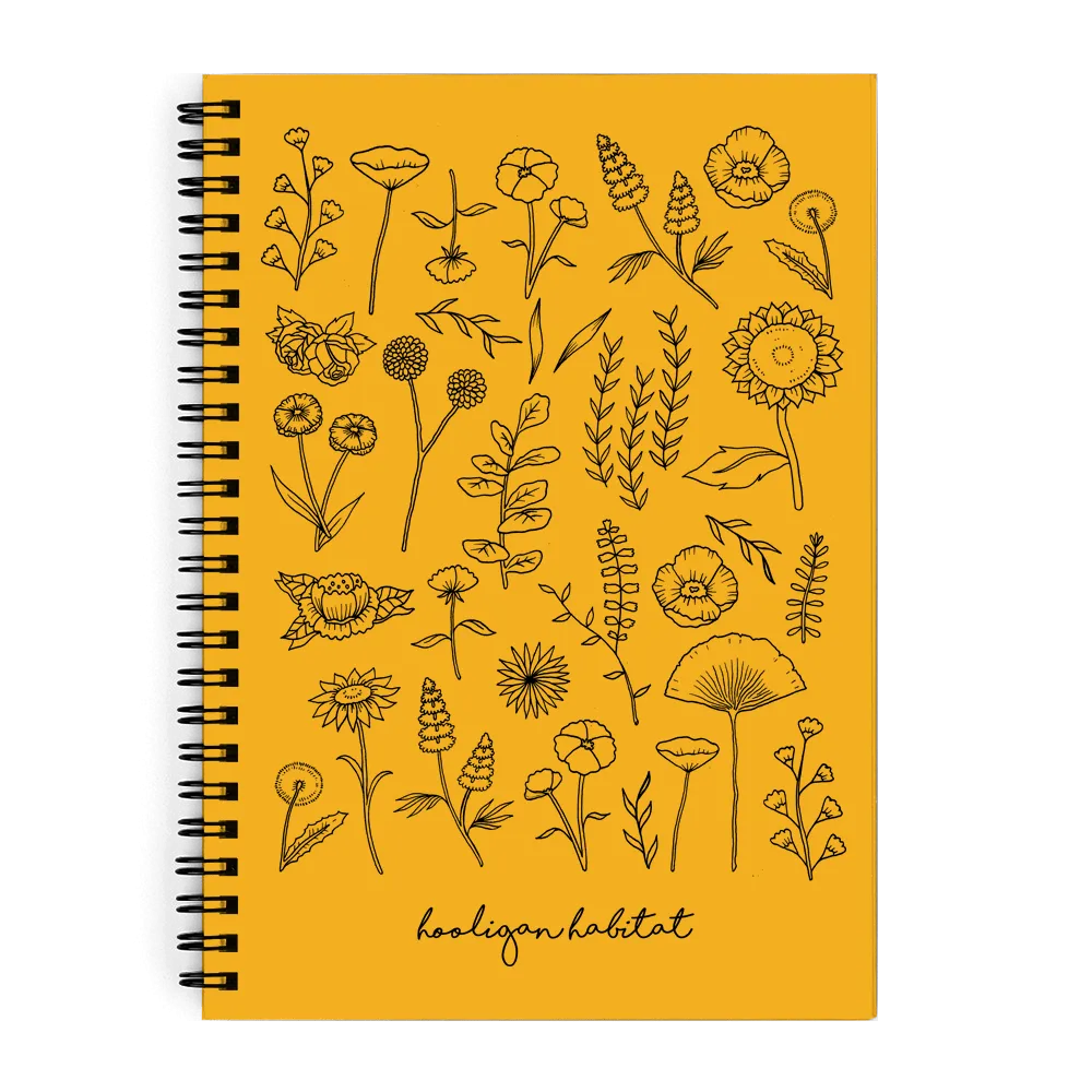 JenerationDIY: Exclusive Floral Mustard Notebook