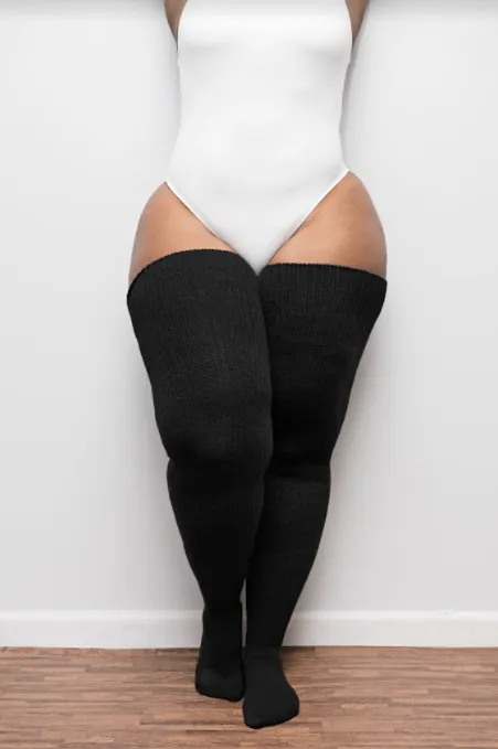 Juicy Plus-Size Thigh Socks