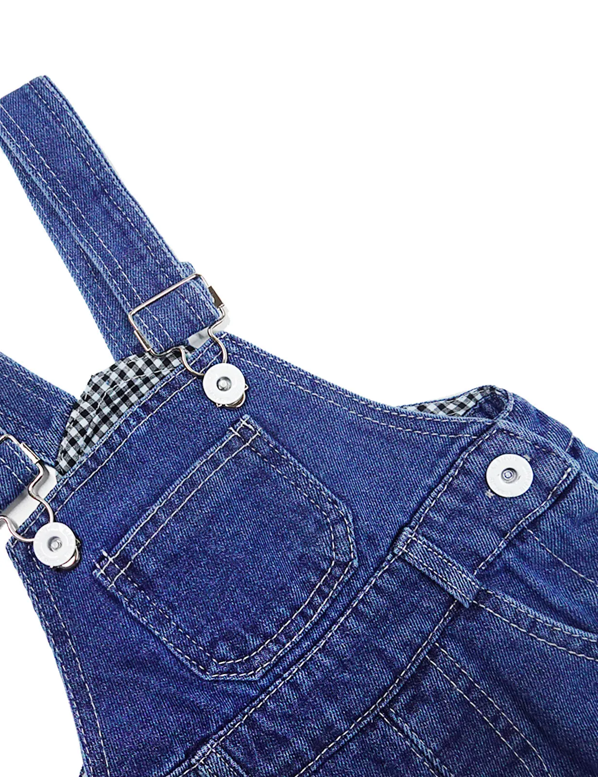 Kid Boy Girl Small Bib Pocket Adjustable Straps Ripped Jean Novel Overalls