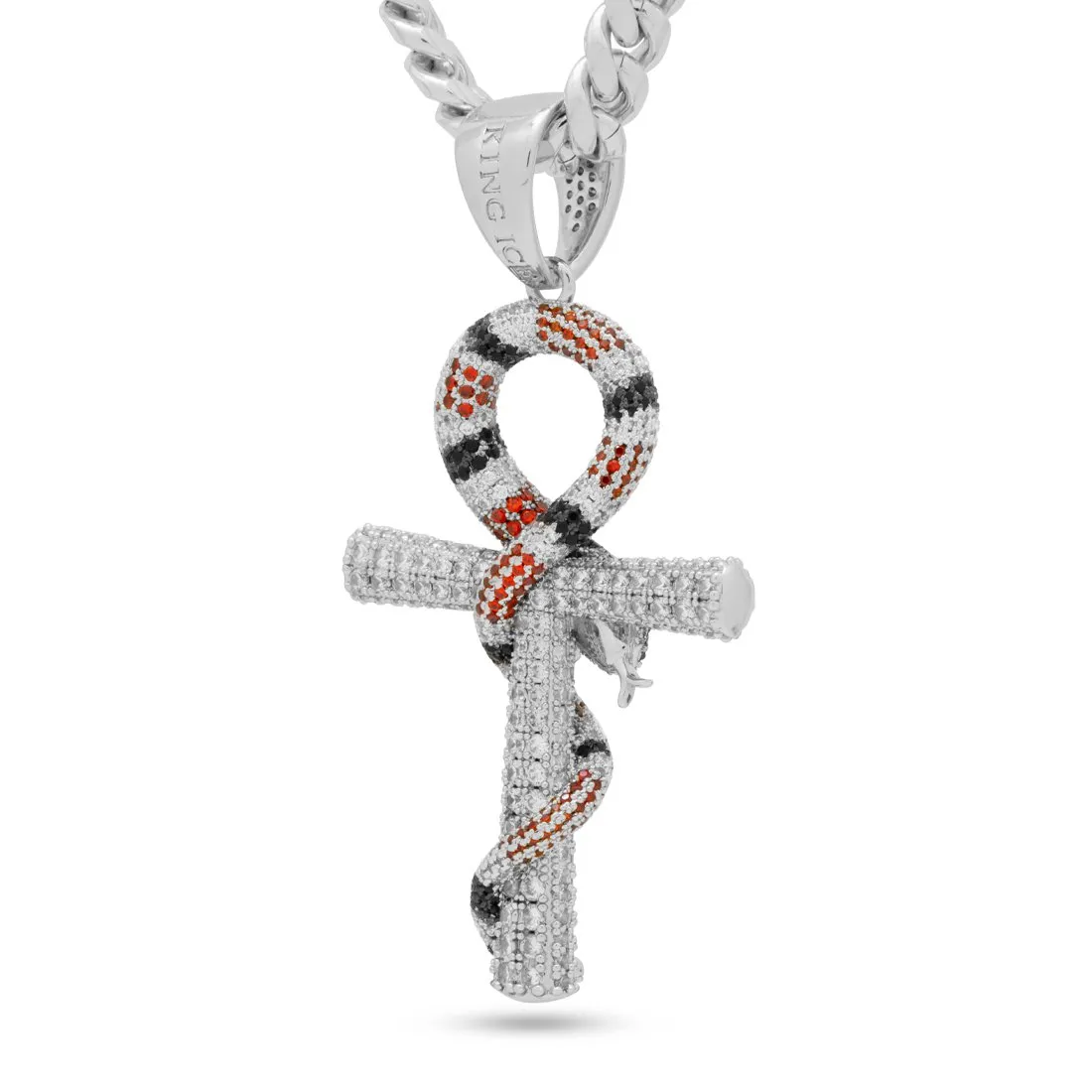 King Snake Ankh Key Necklace