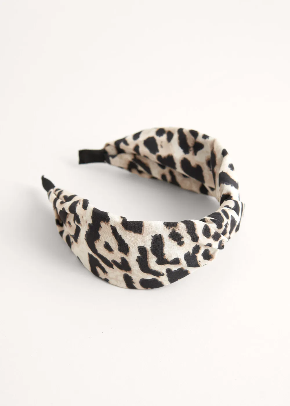 LILLIAN LEOPARD HEADBAND - WHITE