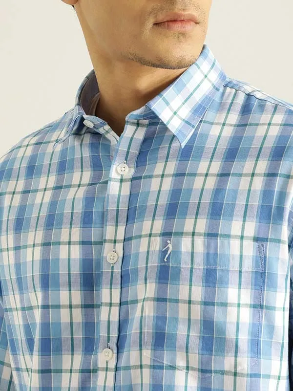 Men Checked Full Sleeve Cotton Blend Shirt