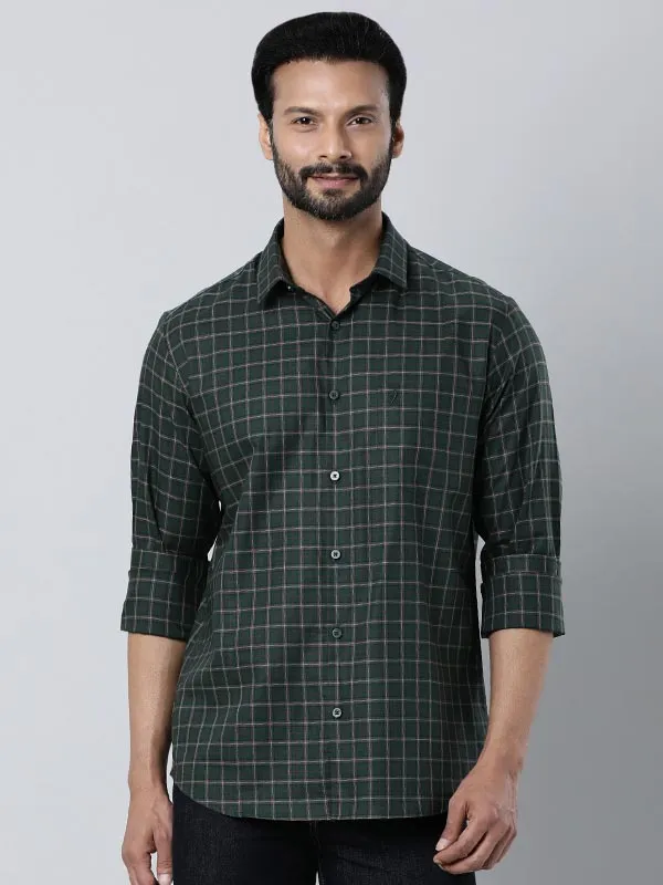 Men Checked Full Sleeve Cotton Blend Shirt